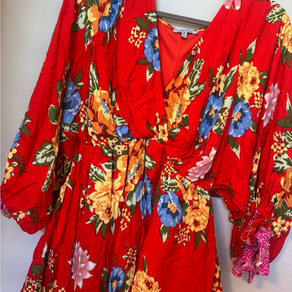 White Birch Red Floral Dress - Picture 3 of 5